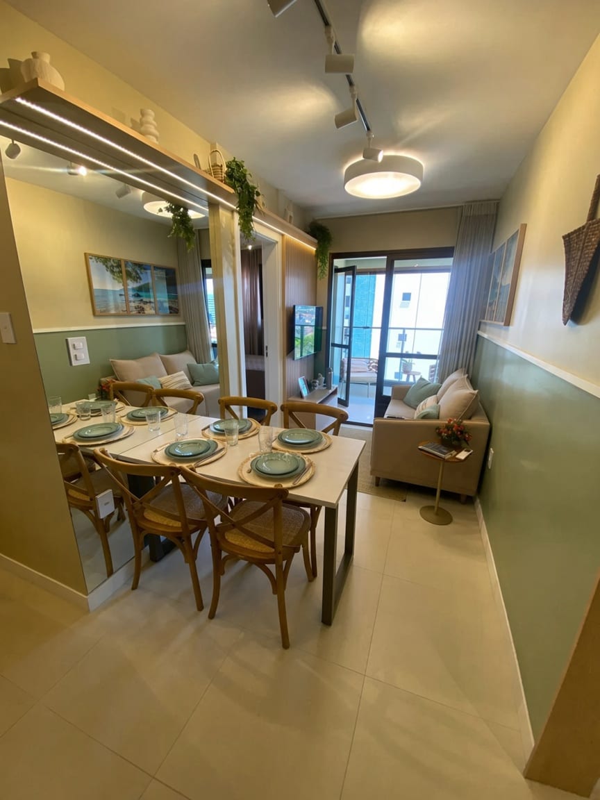 Sala e jantar do Smart Caminho das Árvores em Salvador, Caminho das Árvores