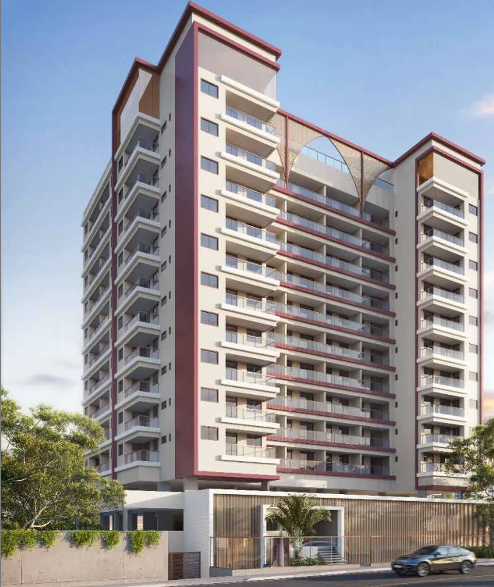 Fachada do Smart Caminho das Árvores, empreendimento pronto na Alameda dos Umbuzeiros, Caminho das Árvores, Salvador